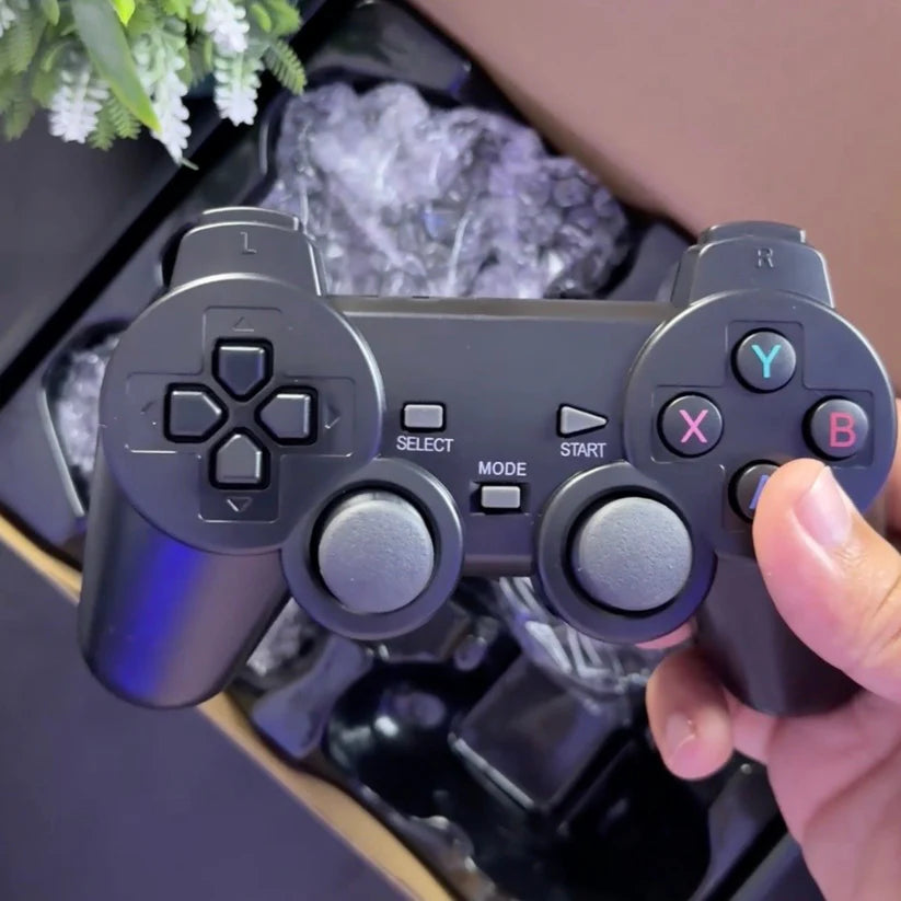 Wireless 4K HDMI TV Game Stick Console Built in 20000+ Games + 2 Wireless Gamepad